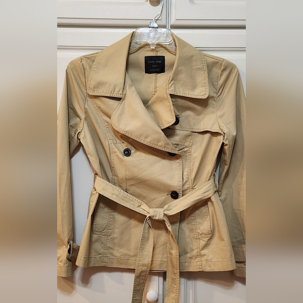 Love Tree Short Length Trench Coat